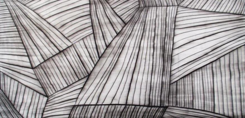charcoal on paper, 122 x 244 cm (48 x 96 inches)