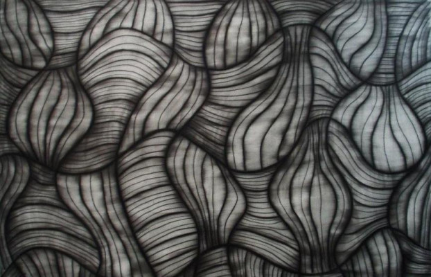 charcoal on canvas, 140 x 183 cm (55 x 72 inches)