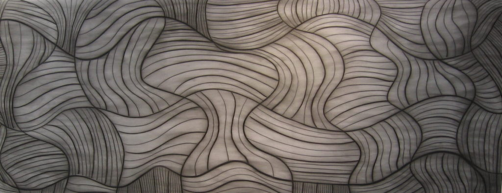 charcoal on paper, 122 x 305 cm (48 x 120 inches)