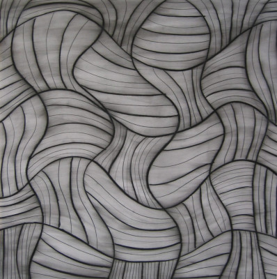 charcoal on paper, 122 x 122 cm (48 x 48 inches)