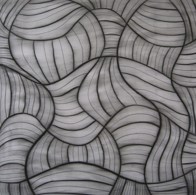 charcoal on paper, 122 x 122 cm (48 x 48 inches)