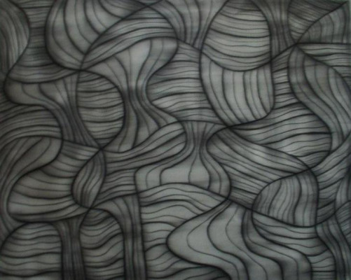 charcoal on canvas, 140 x 157 cm (55 x 62 inches)