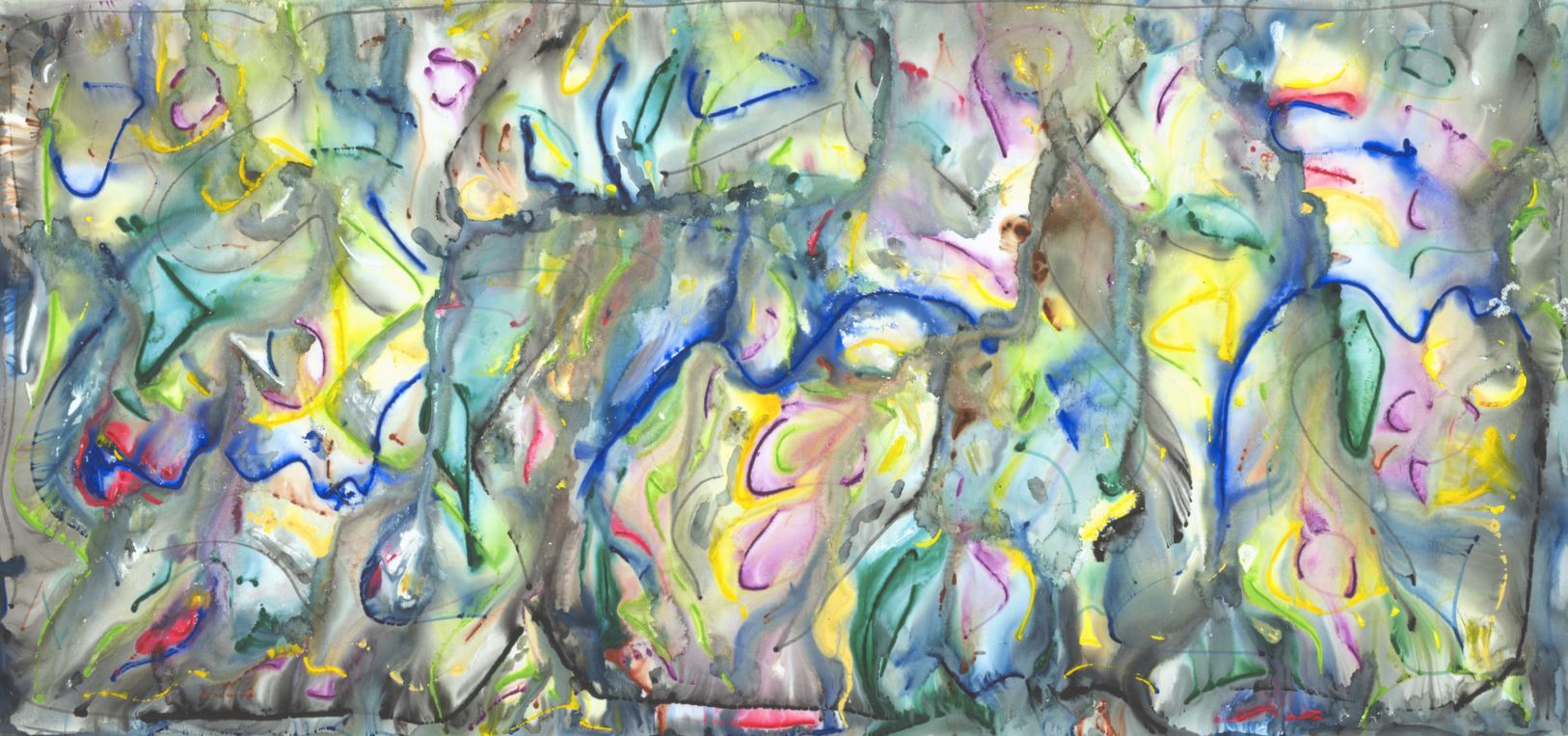 String Theory #2, 2012 | Watercolour on Paper | 679 x 1435 mm (26.75 x 56.5 inches)