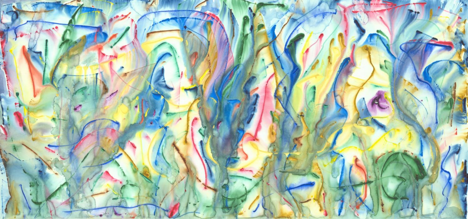 String Theory #3, 2012 | Watercolour on Paper | 673 x 1429 mm (26.5 x 56.25 inches)